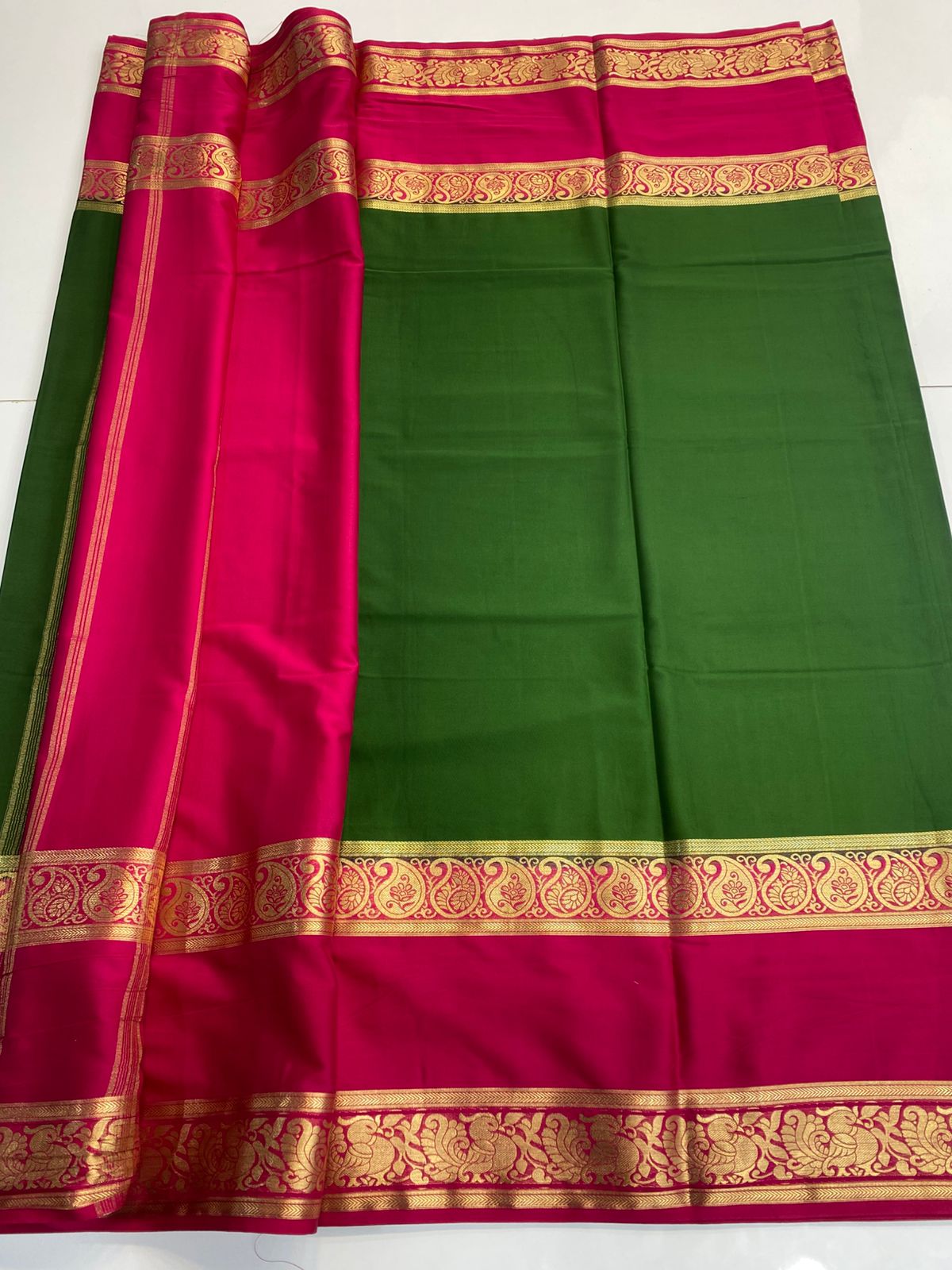 Mysore Crepe Bentex Border Saree (3153)