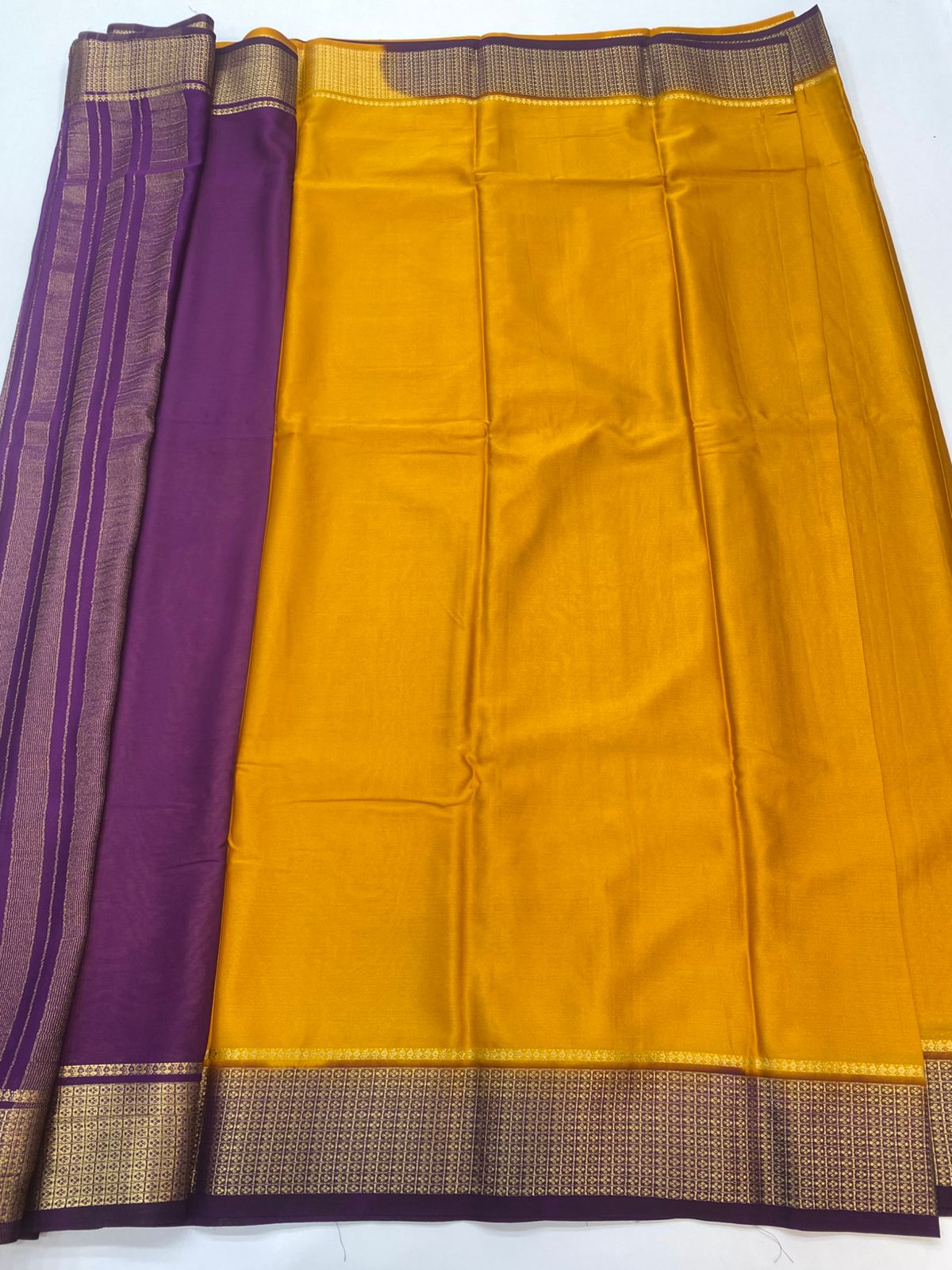Mysore Crepe Zari Border Saree(3201)