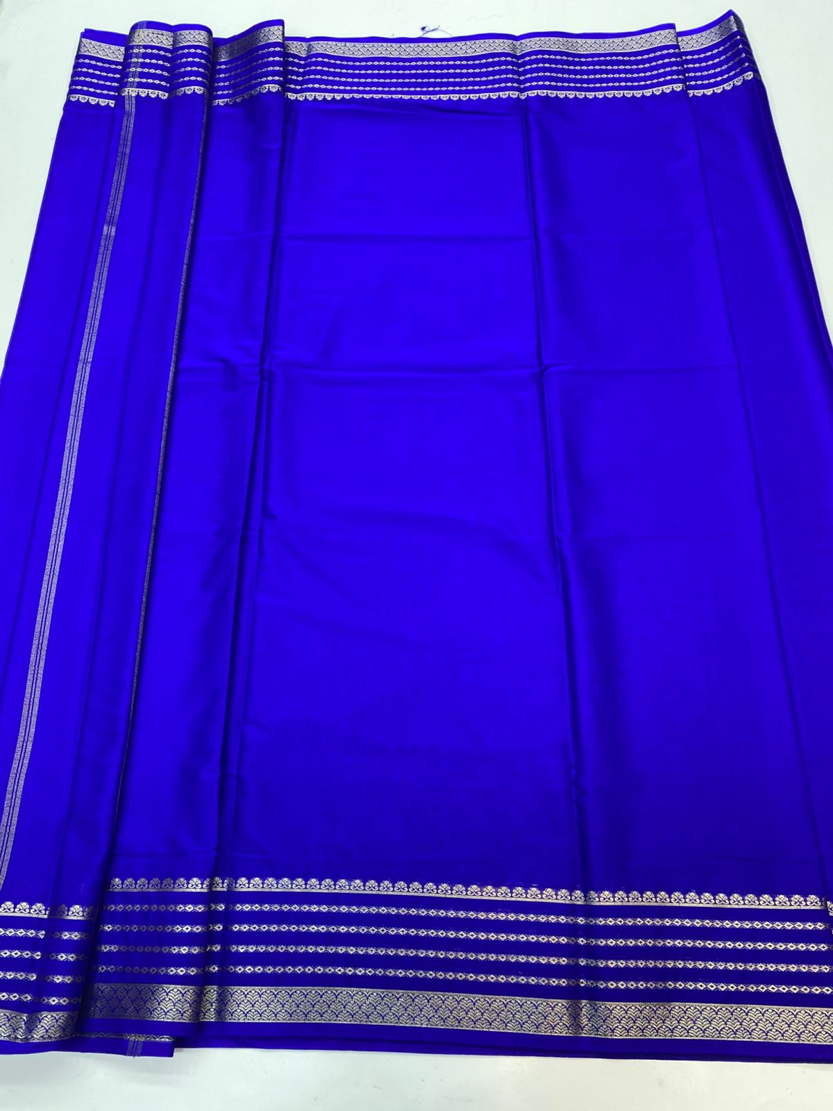 Mysore Crepe Royal Blue Saree(3221)