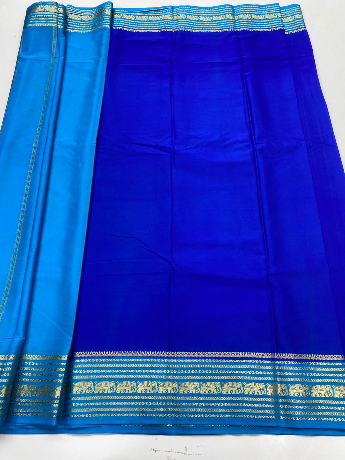 Mysore Crepe Zari Border Saree(3232B)