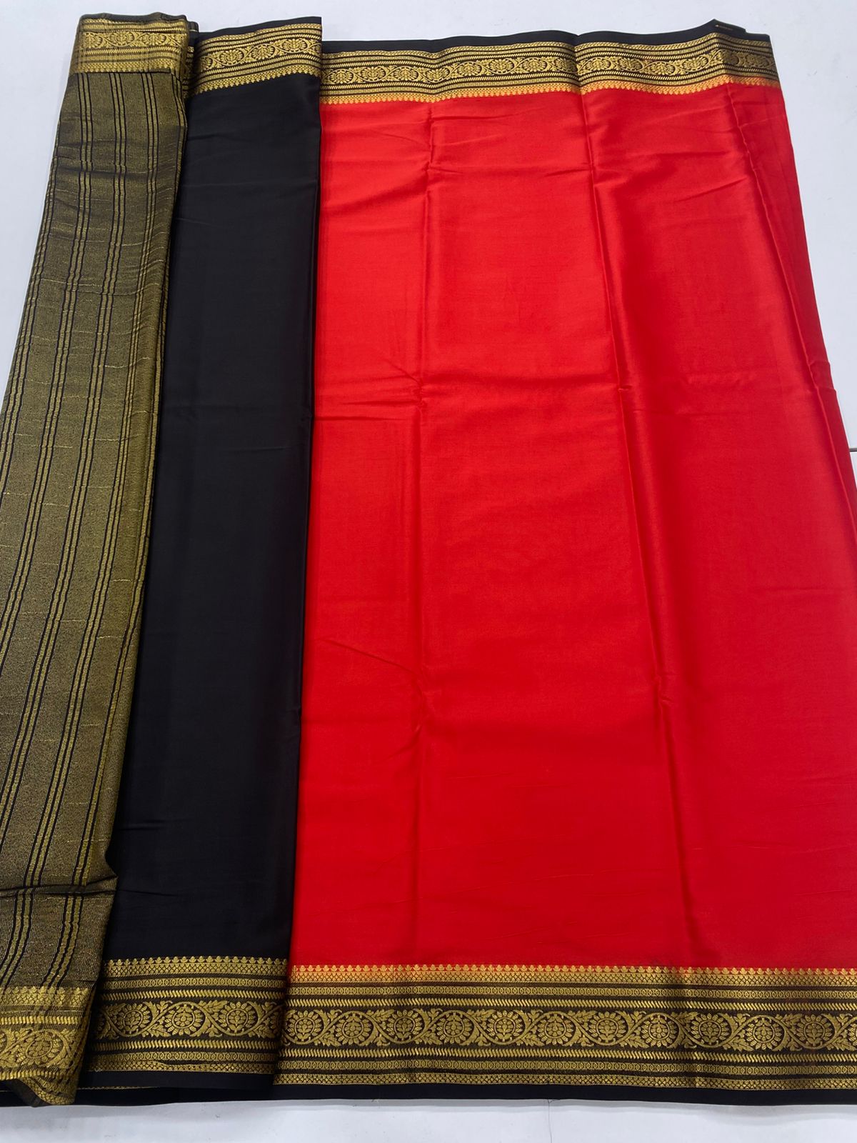 Mysore Crepe Zari Border Saree(3243)