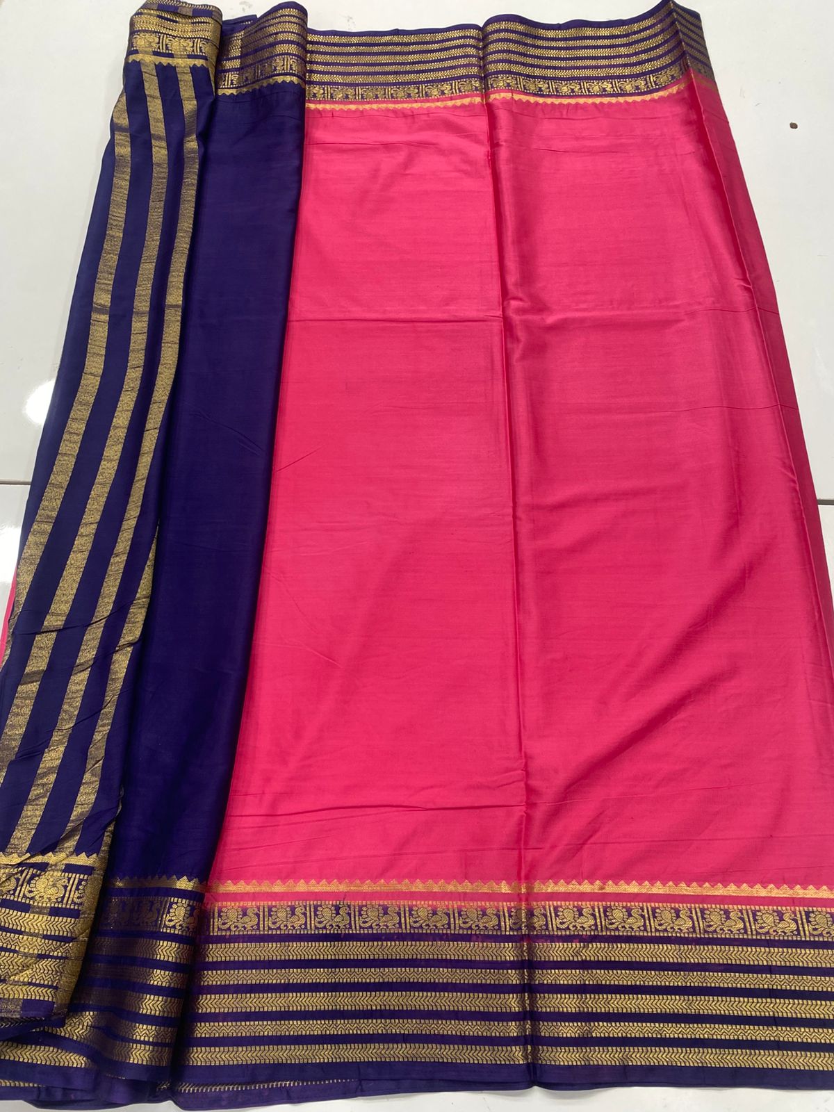 Mysore Crepe Zari Border Saree(3280)