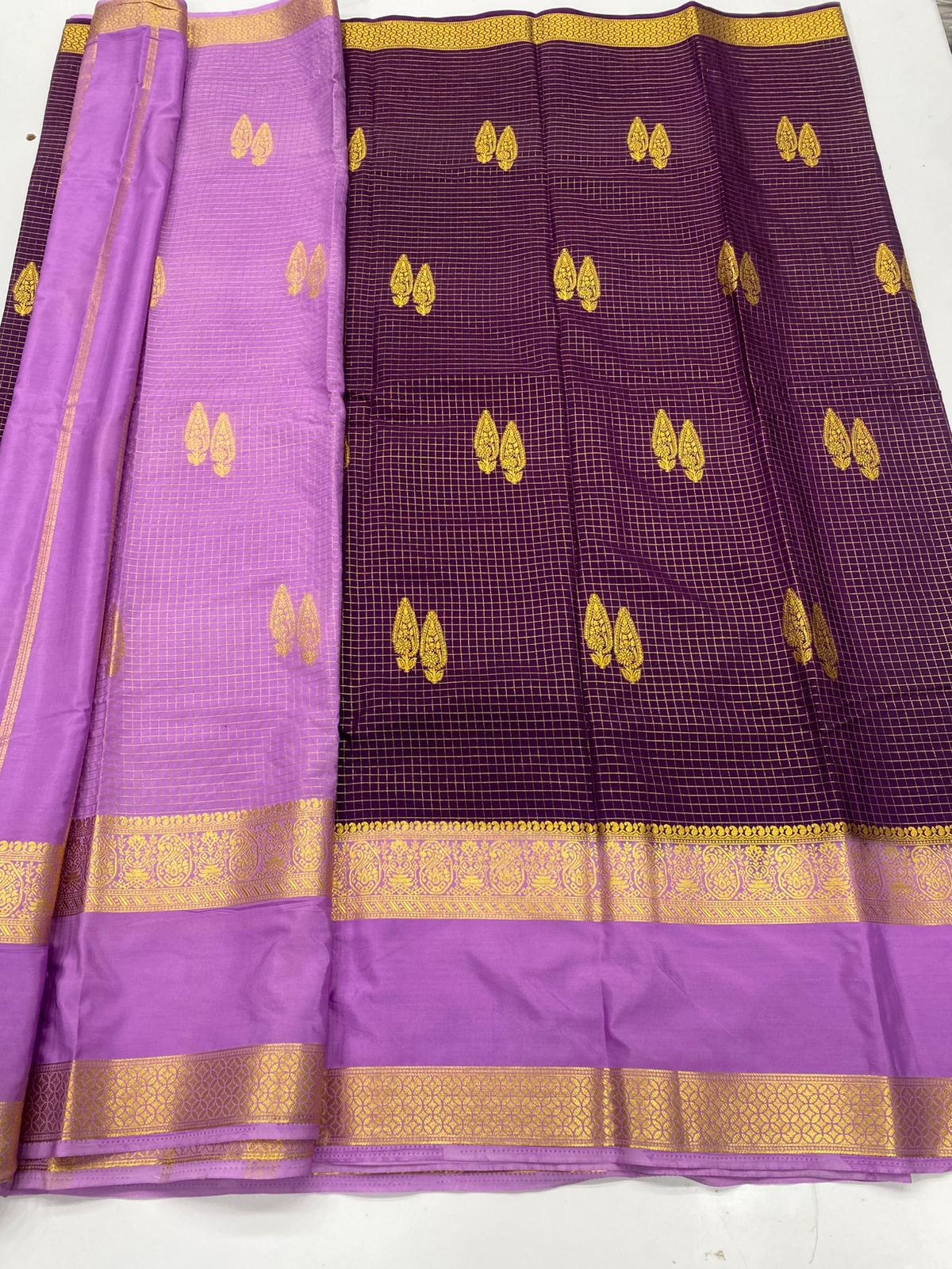 Mysore Crepe Butta Saree ( 3269F-R18 )