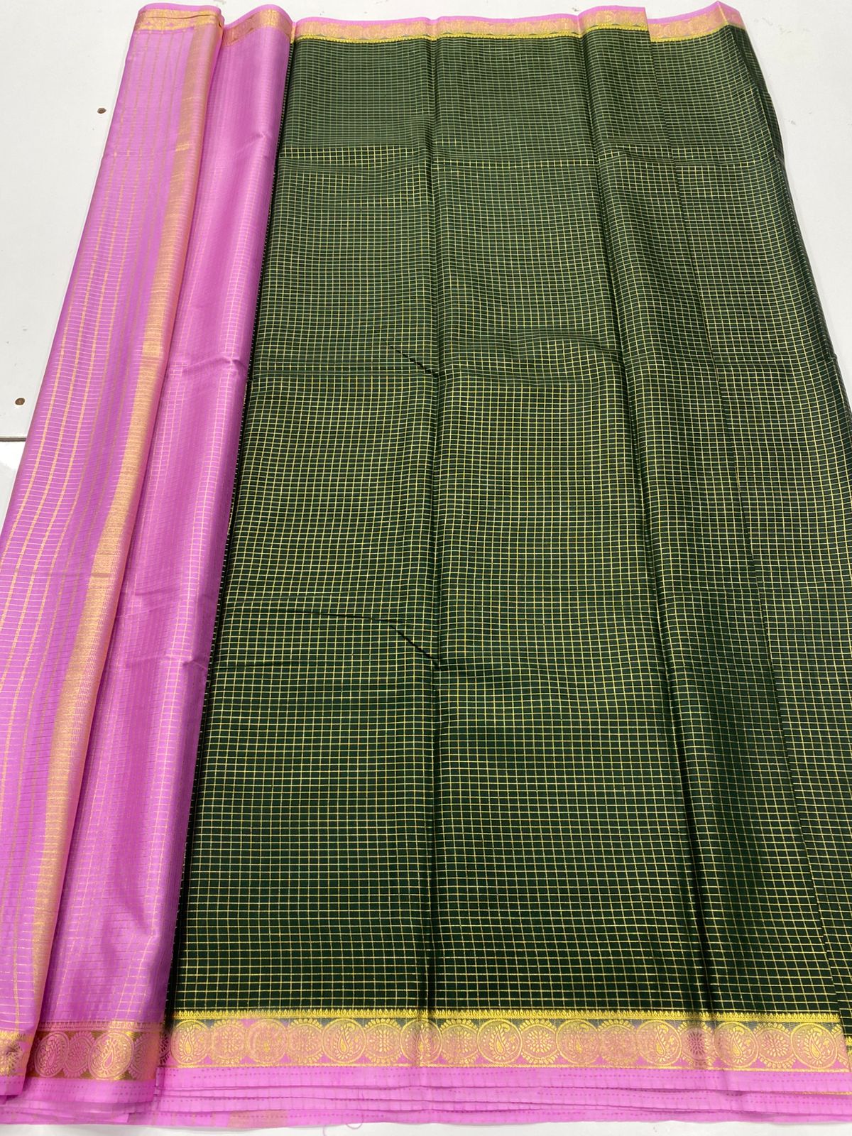 Crepe Georgette Chex Saree ( 3368-R17 )