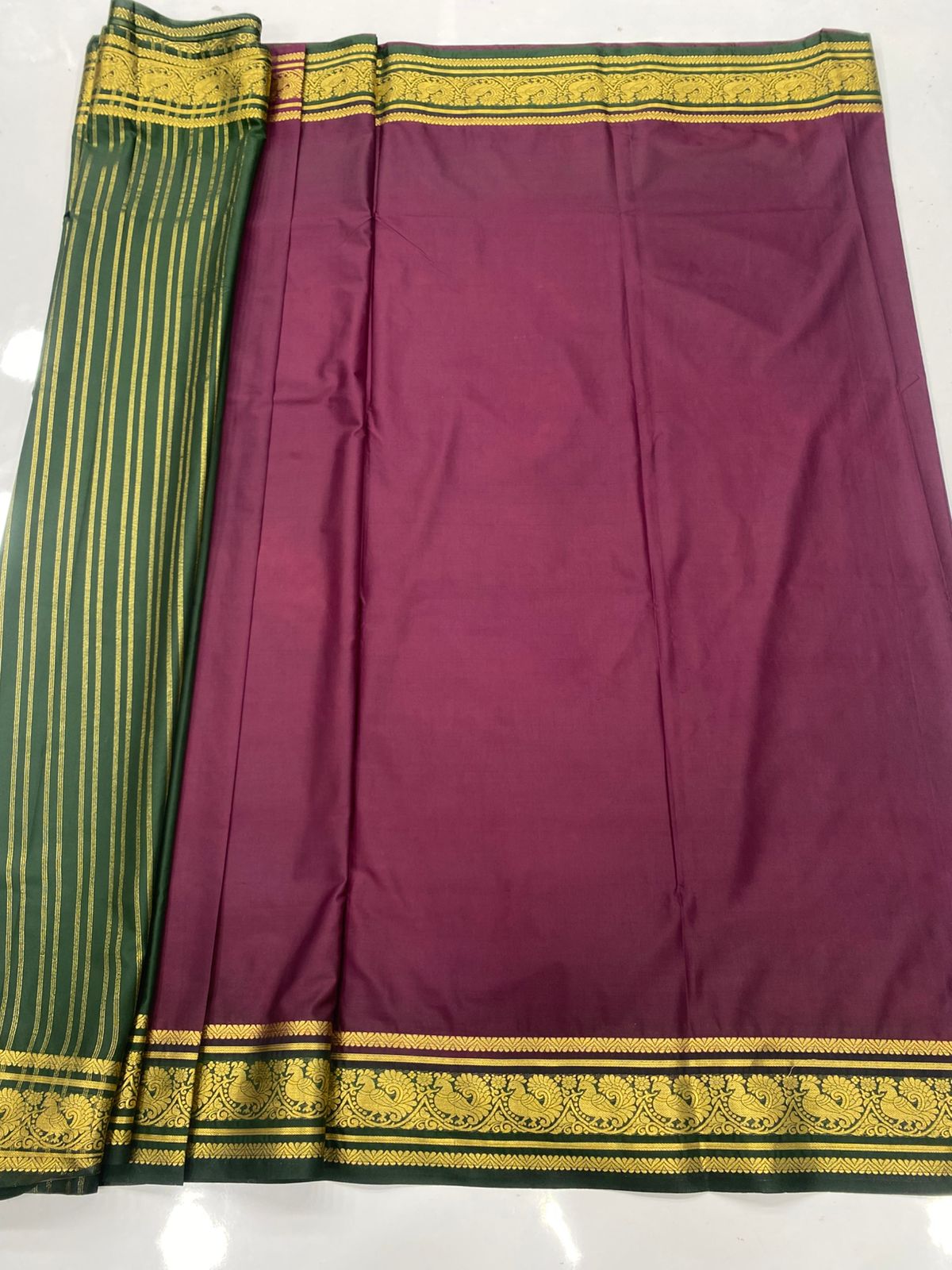 Mysore Crepe Zari Border Saree ( 3402C-R39 )