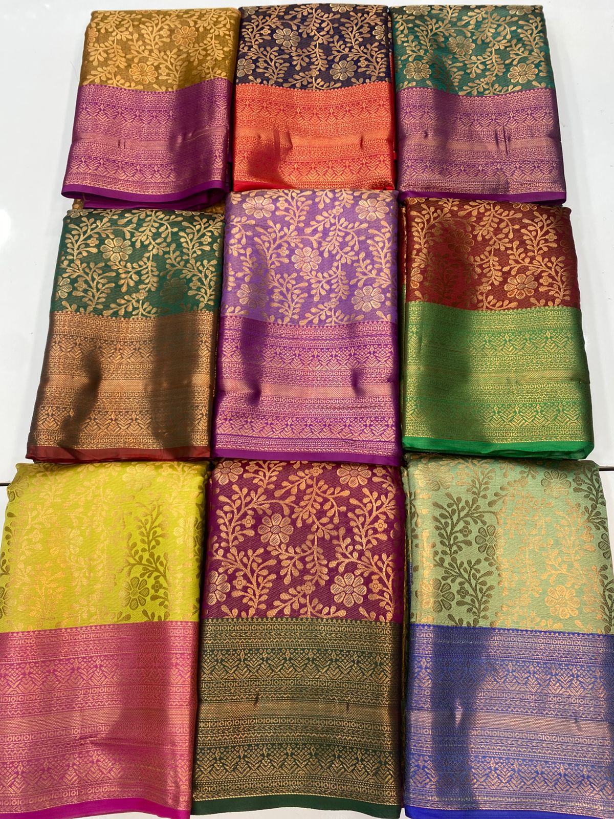 Semi Silk Broket Saree (3403A-R32)