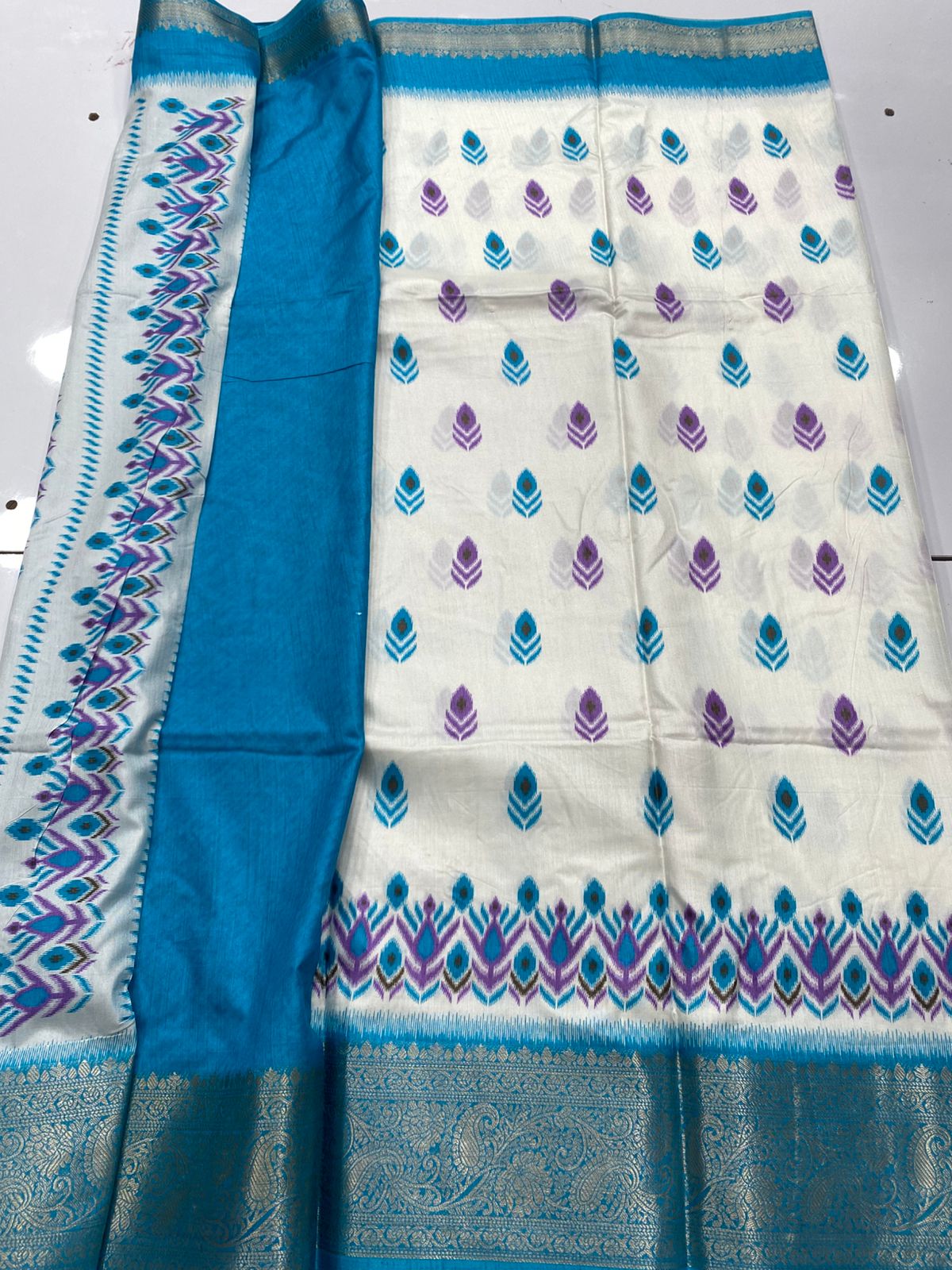 Fancy Digital Print Saree (3417-R32)