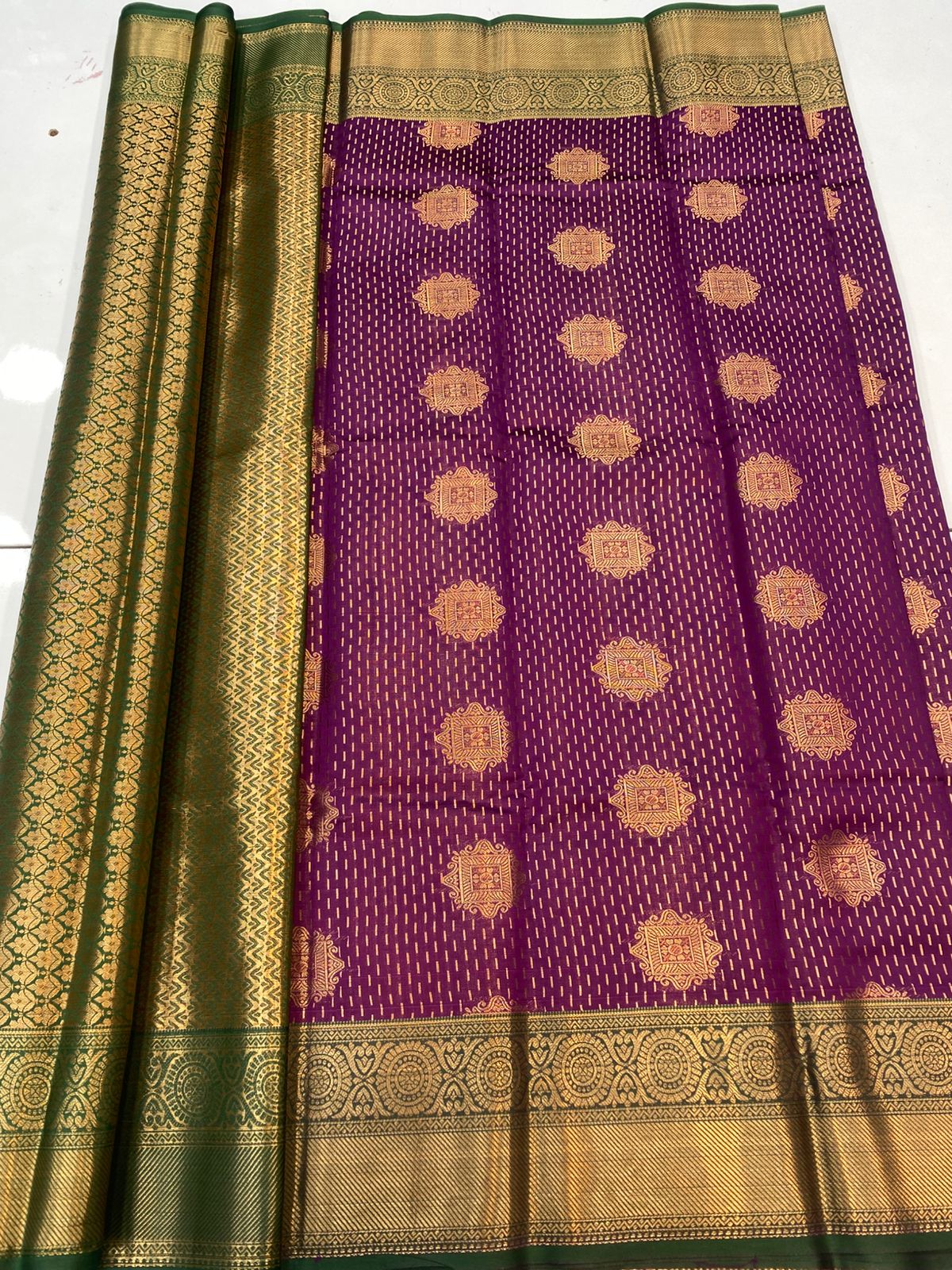 Semi Silk Broket Saree(3403J-R22)