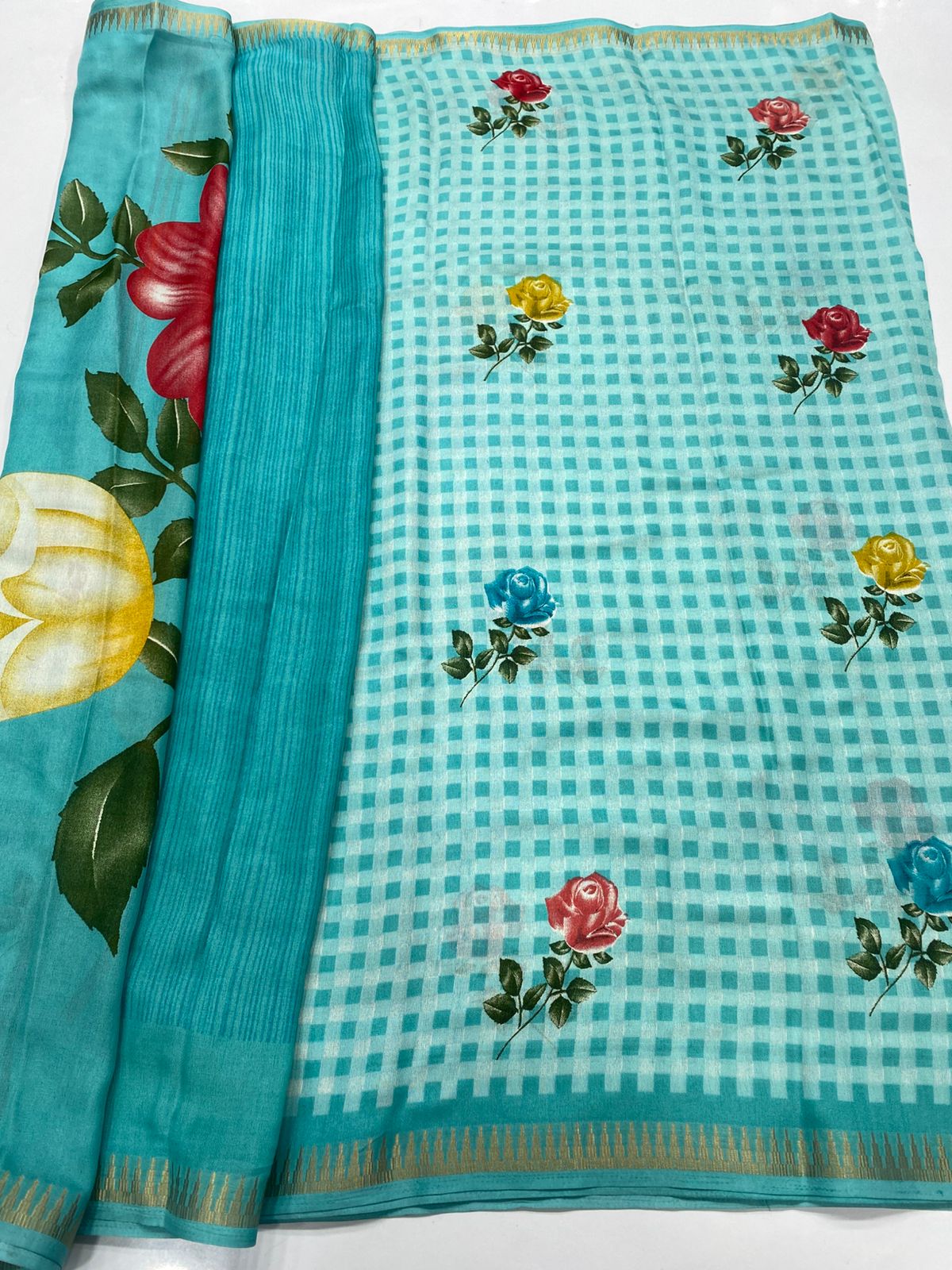 Fancy Soft Georgette Saree (3420-R41)