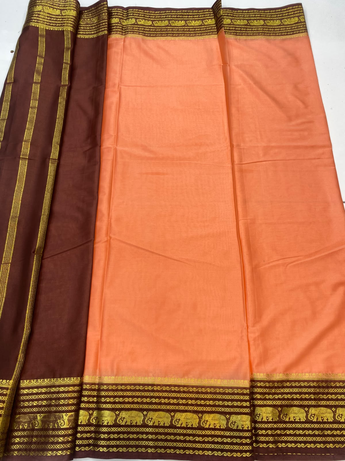Mysore Crepe Zari Border Saree (3453-R27)