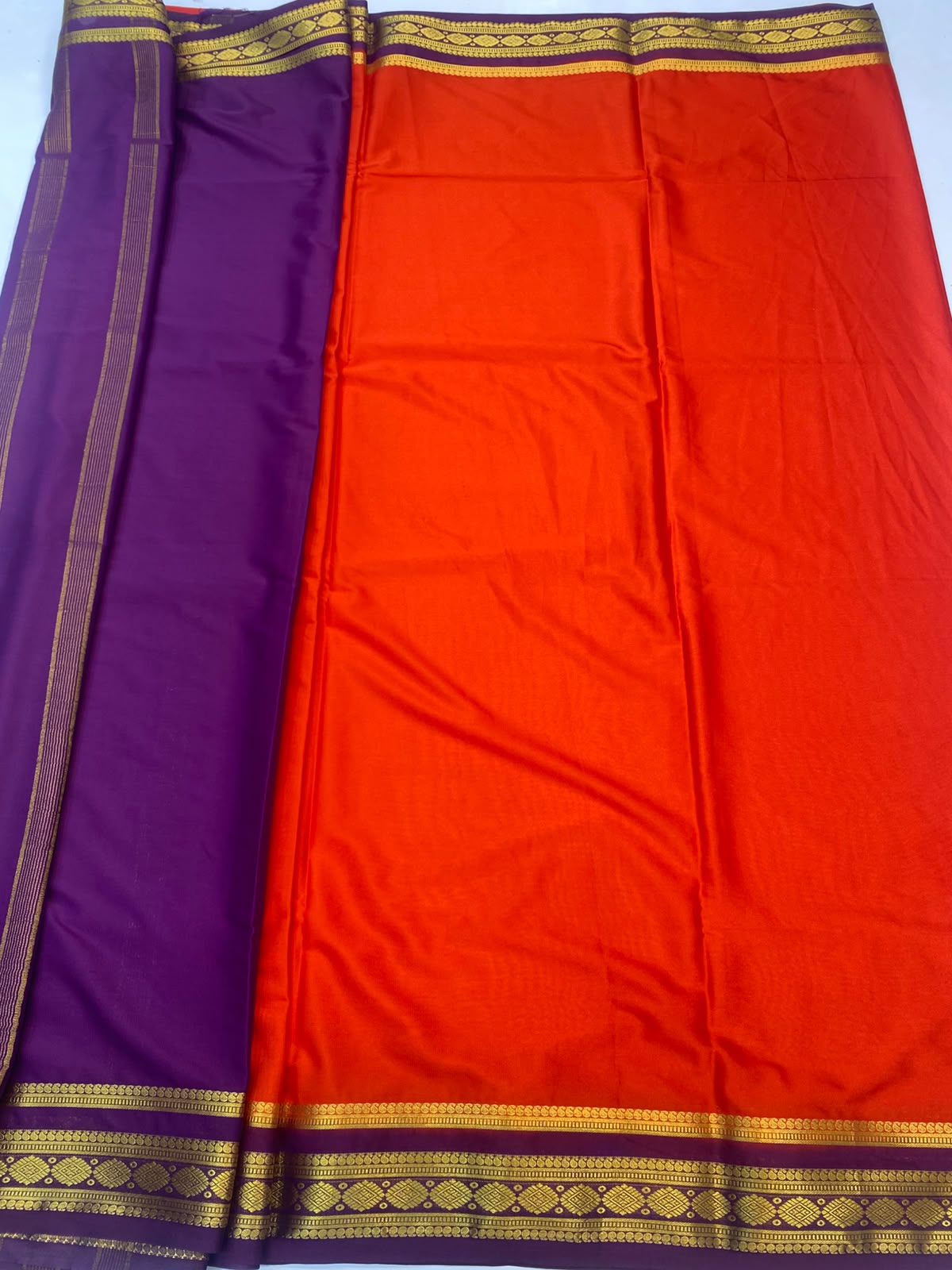 Mysore Crepe Zari Border Saree (3465-R37)