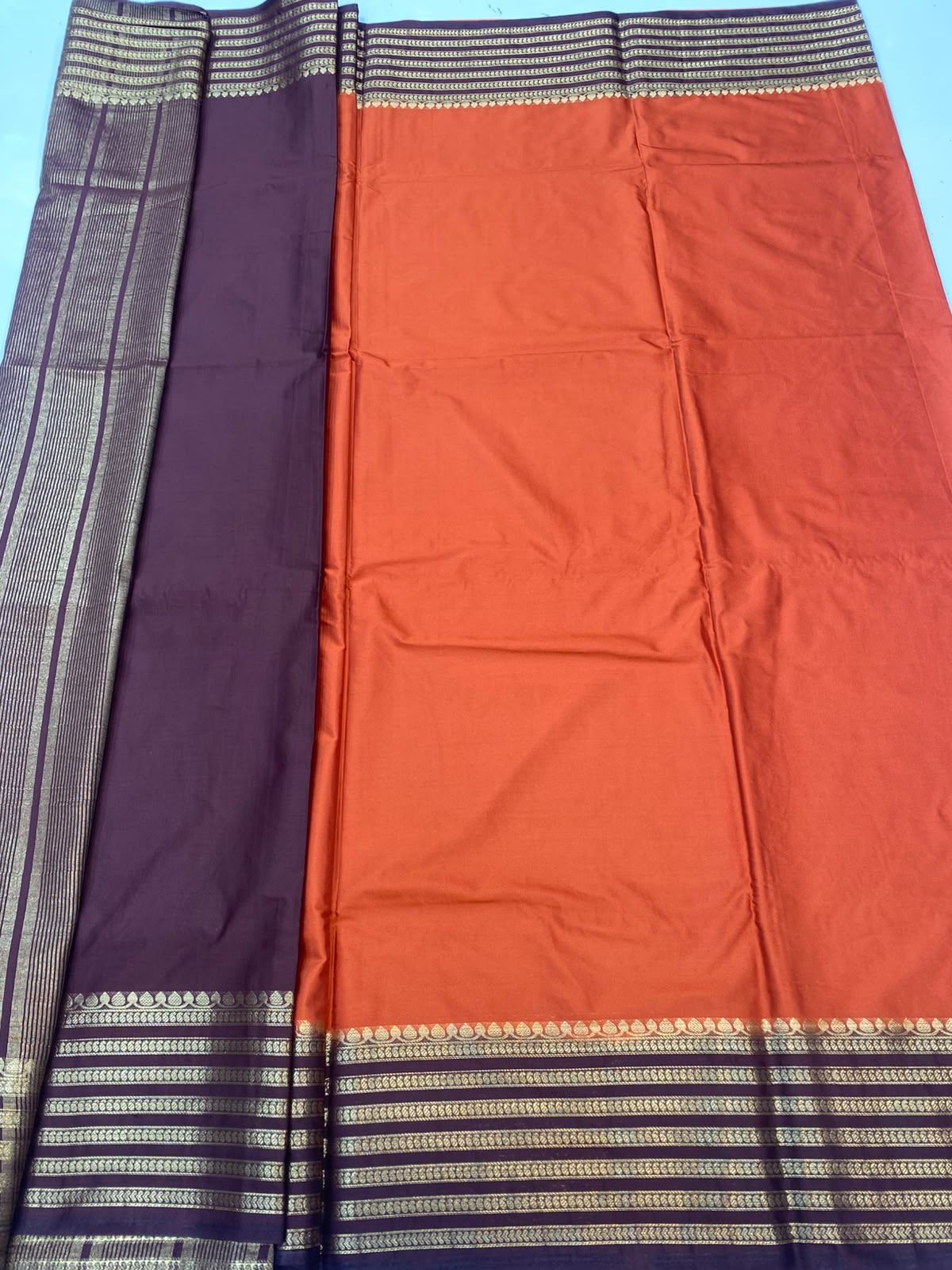 Mysore Crepe Zari Border Saree (3464-R28)