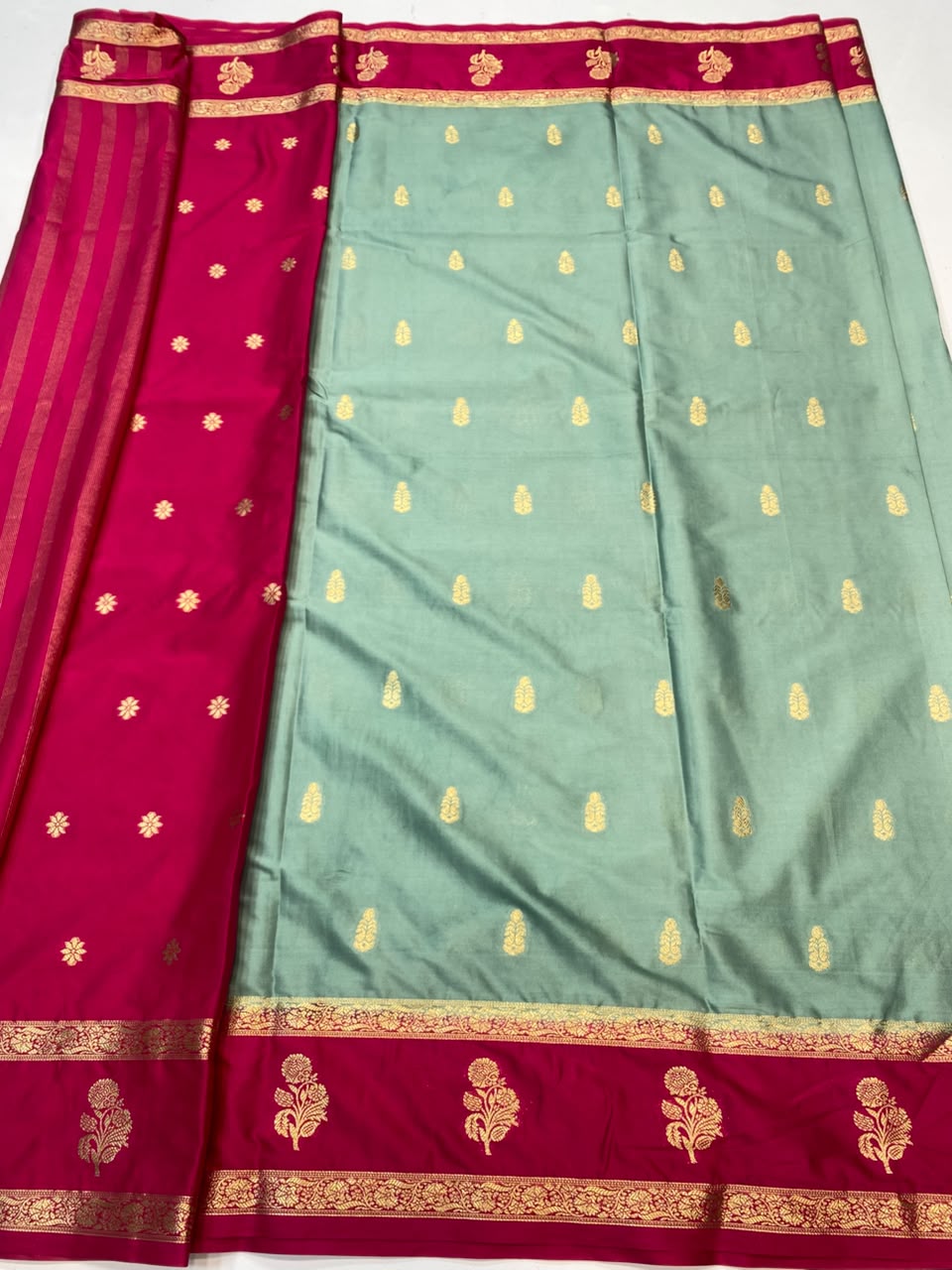 Mysore Crepe Butta Saree (3478-R28)