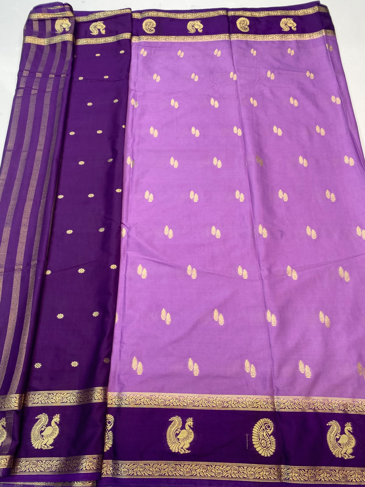 Mysore Crepe Butta Saree (3479-R36)