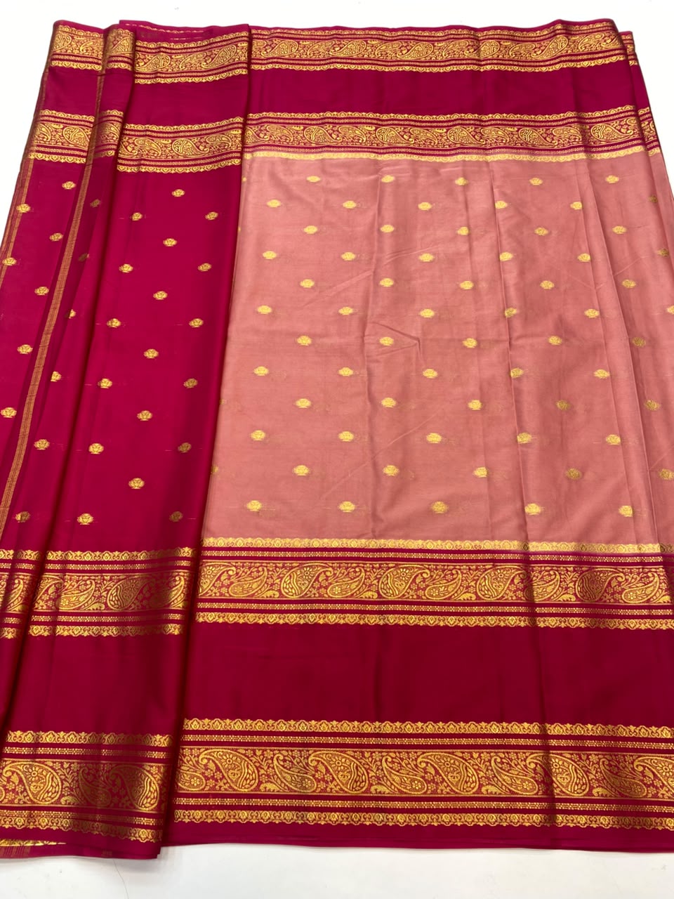 Mysore Crepe Butta Saree(3494-R7)