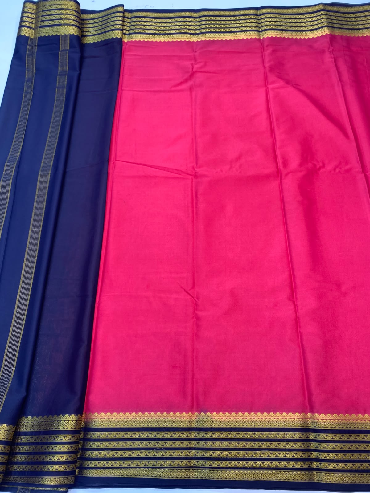 Mysore Crepe Zari Border Saree(3508-R16)