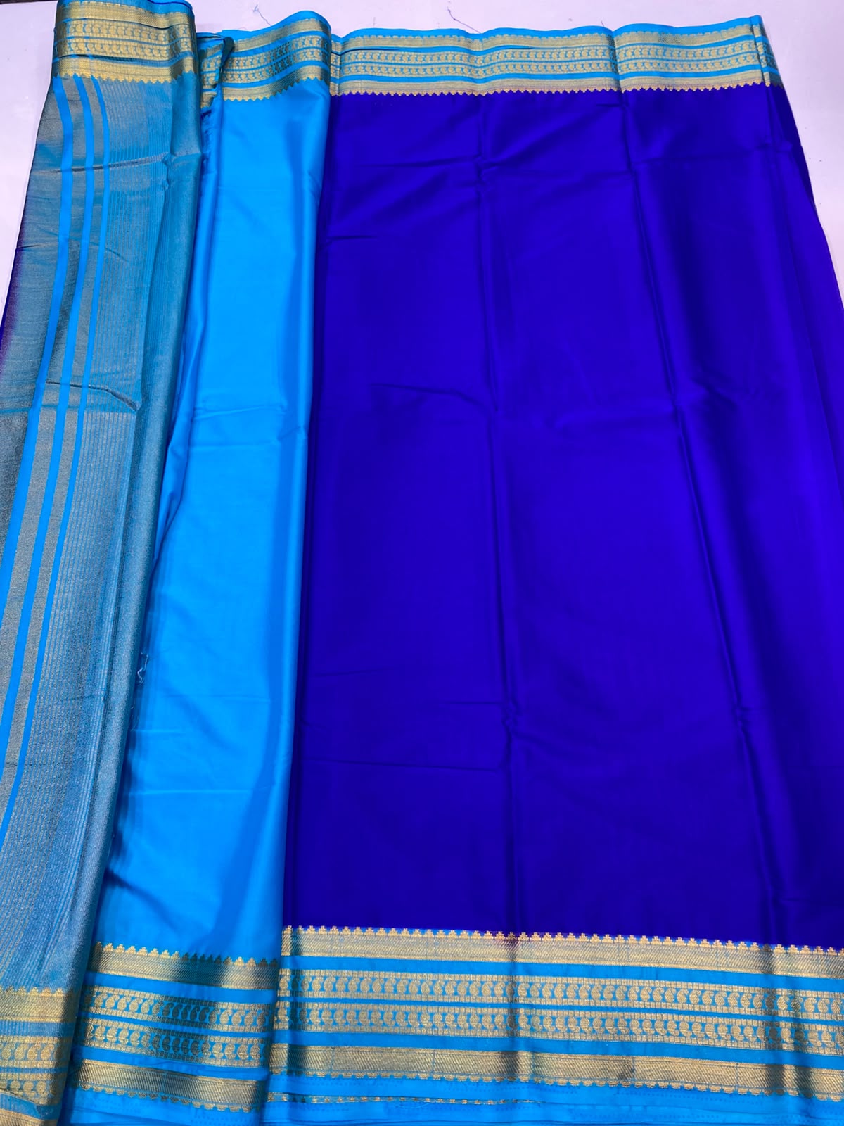 Mysore Crepe Zari Border Saree(3508D-R19)