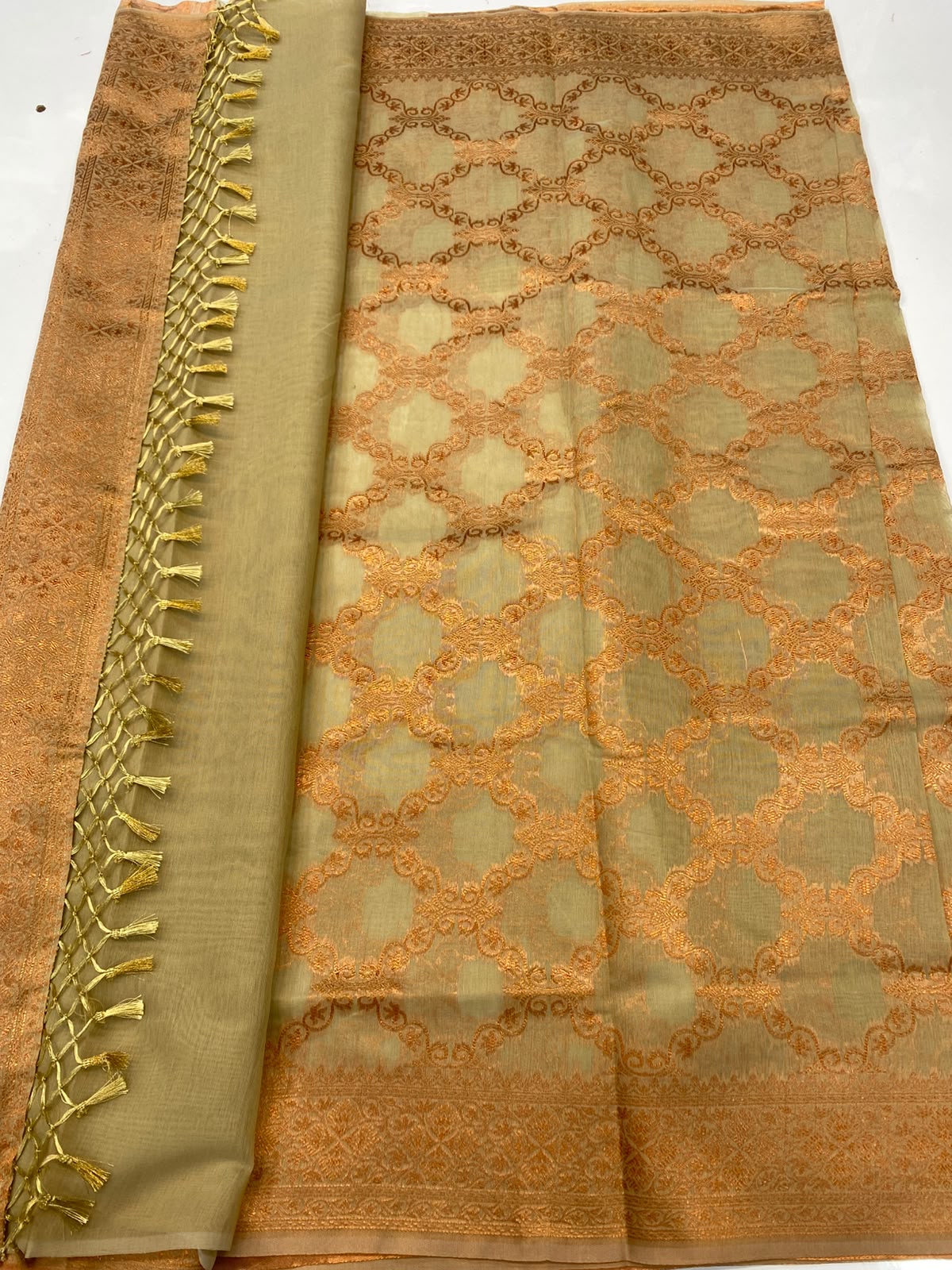Soft Cotton Silver Butta Saree(3791-R4)