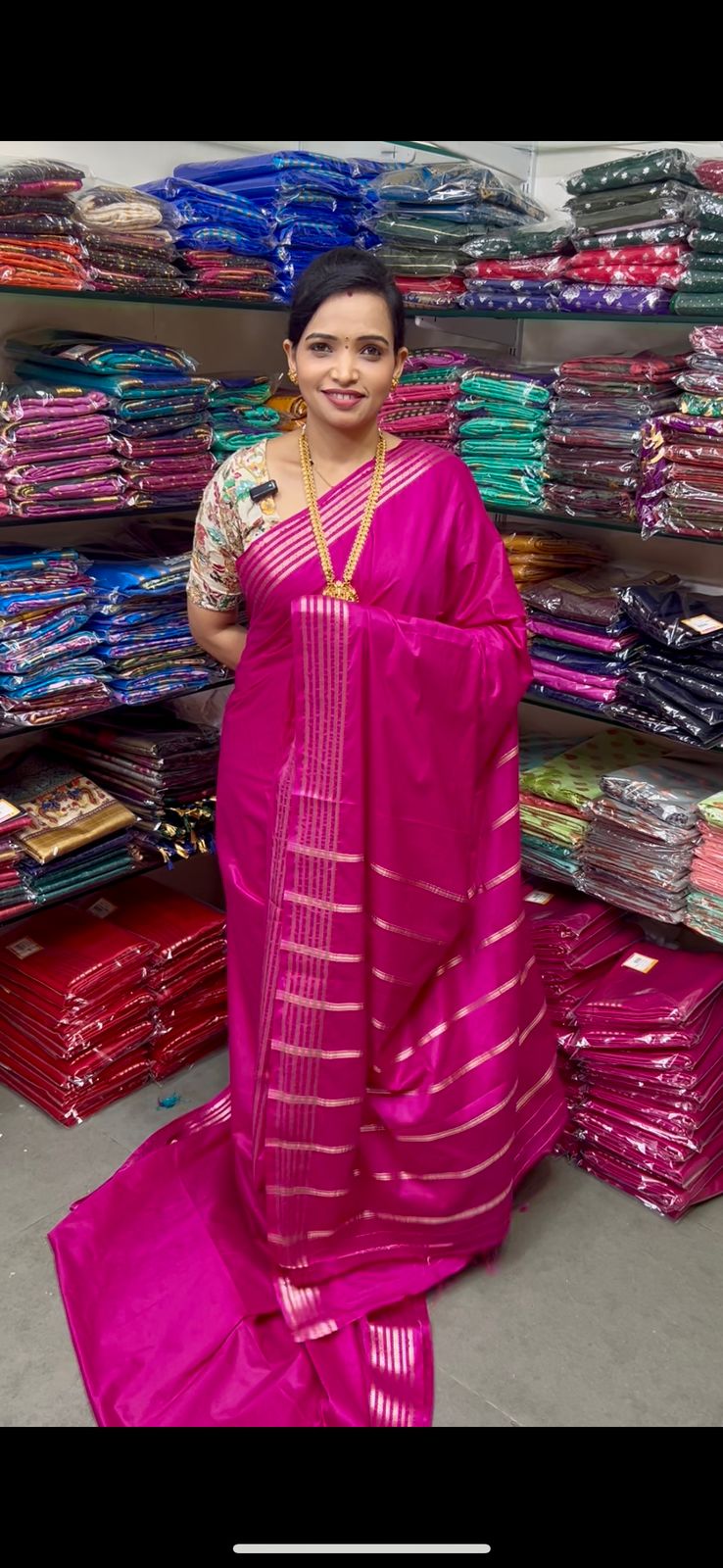 Crepe Self Saree Plain Blouse (2424A)