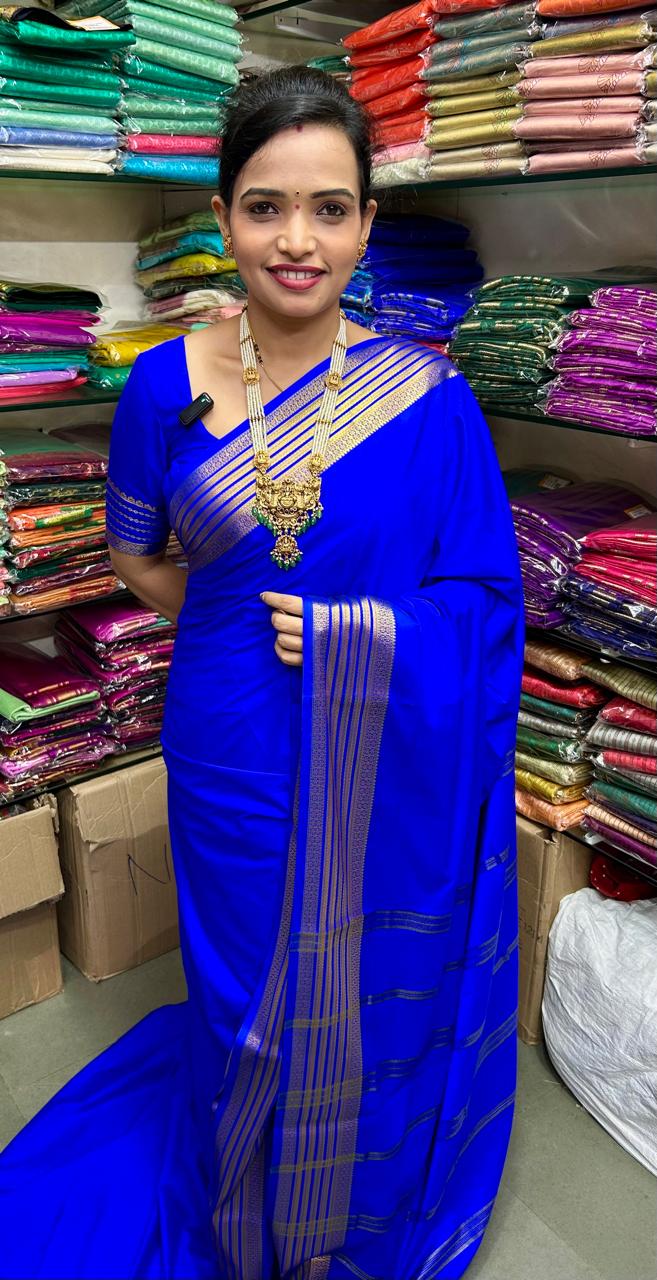 Mysore Crepe Self Saree (2540A)