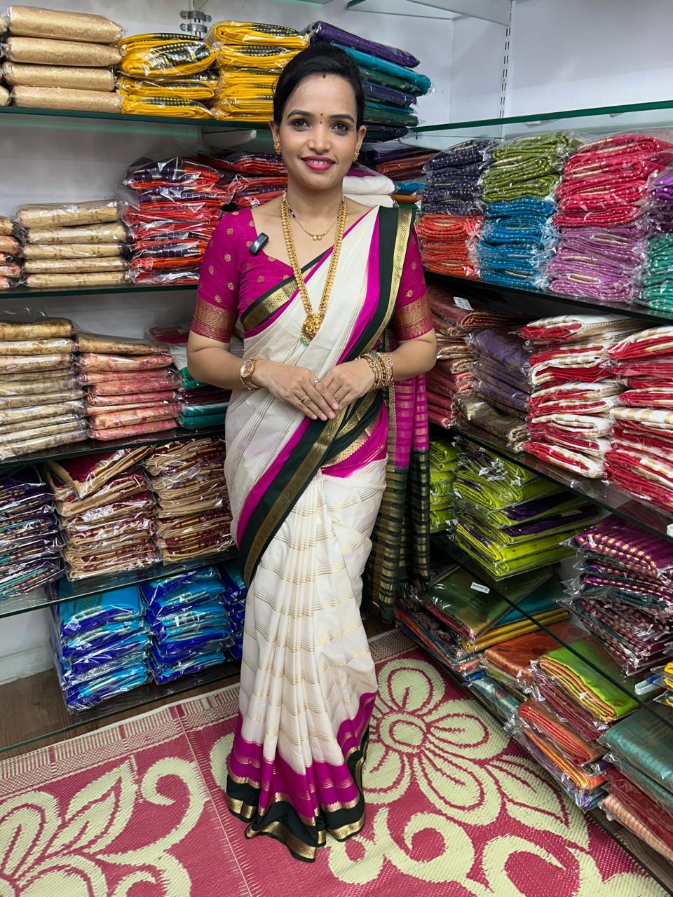 Crepe Georgette 3D Saree (2550B)-1