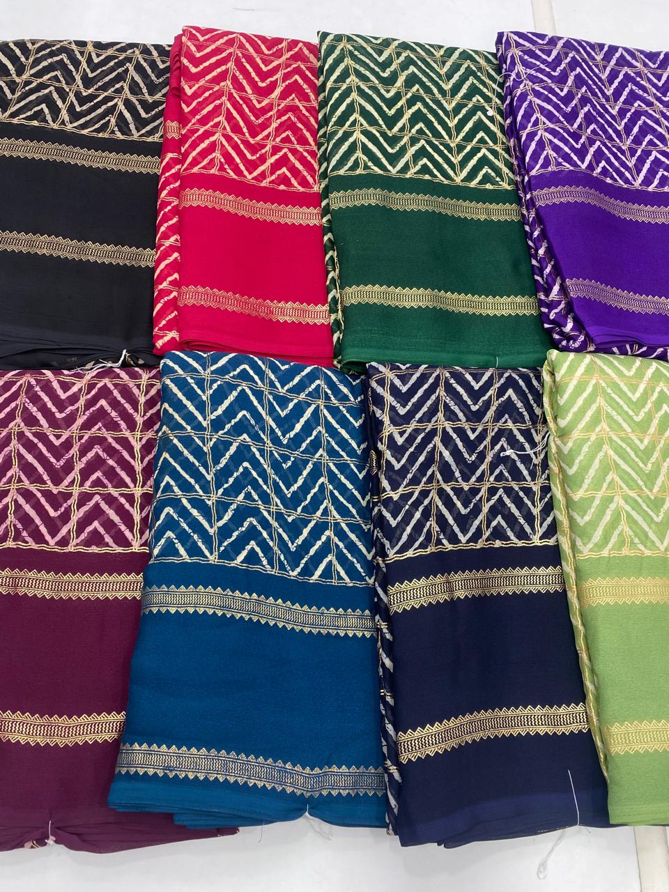 Soft Georgette Saree Foil Print (2413)