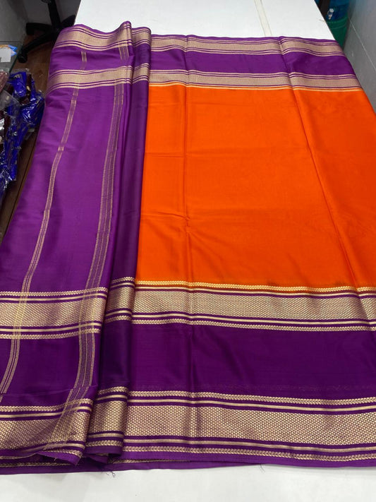 Mysore Crepe Big Border Saree (2757G)