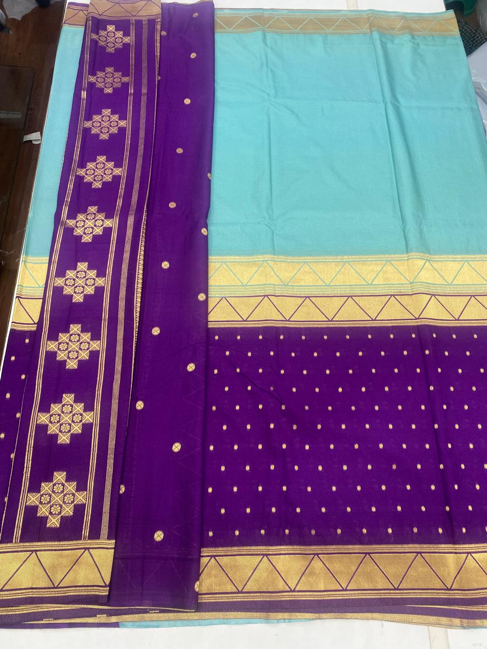 Khaddi Georgette Half N Half Saree (2785)