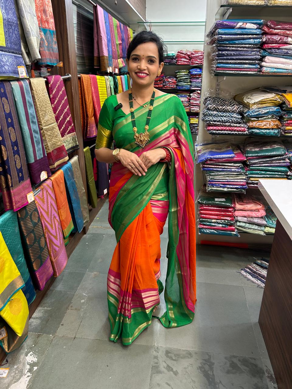 Fancy Georgette 3D Saree (2842)