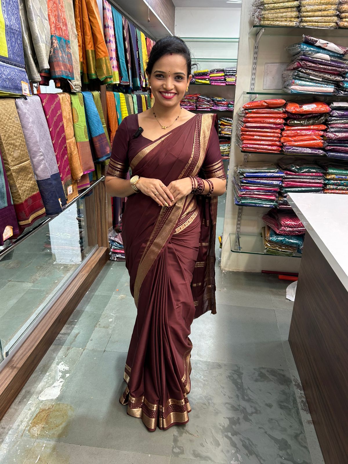 Mysore Crepe Self Saree (2792B)