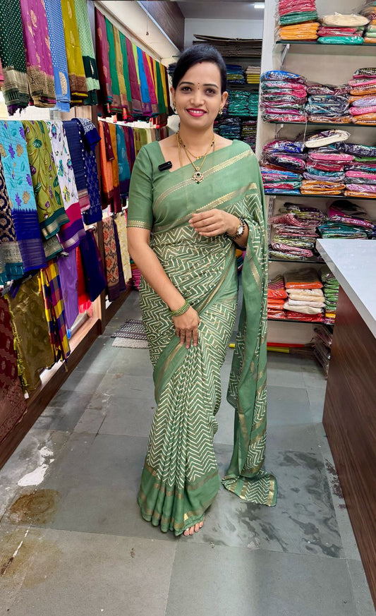 Georgette Self Saree Plain Blouse (2413)