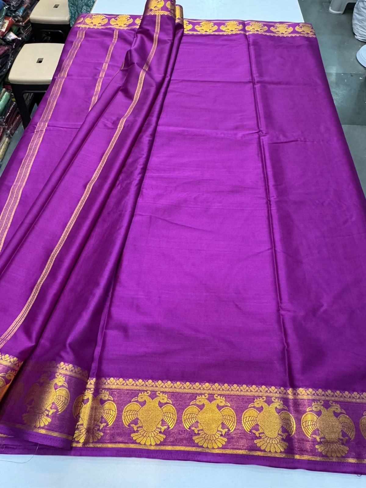 Crepe Self Saree Plain Blouse (2424C)