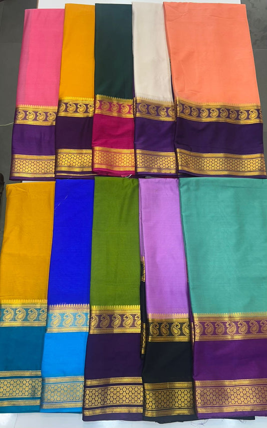 Crepe Big Bentex Border Saree (2439F)