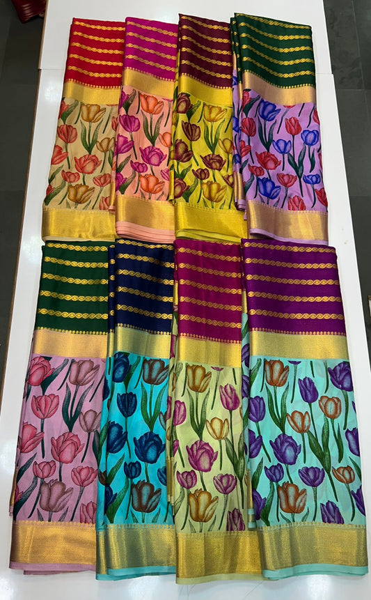 Crepe Digital Print Saree (2439K)