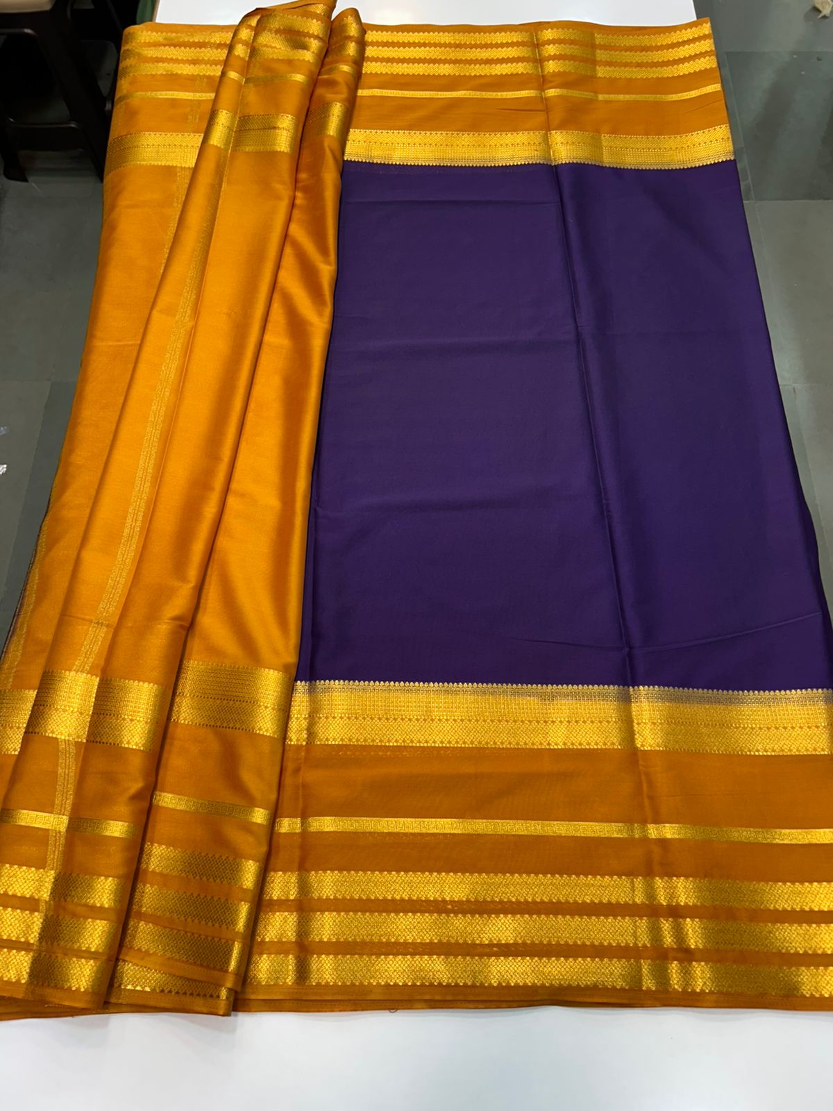 Crepe Premium Saree  Contrast Blouse (2510A)