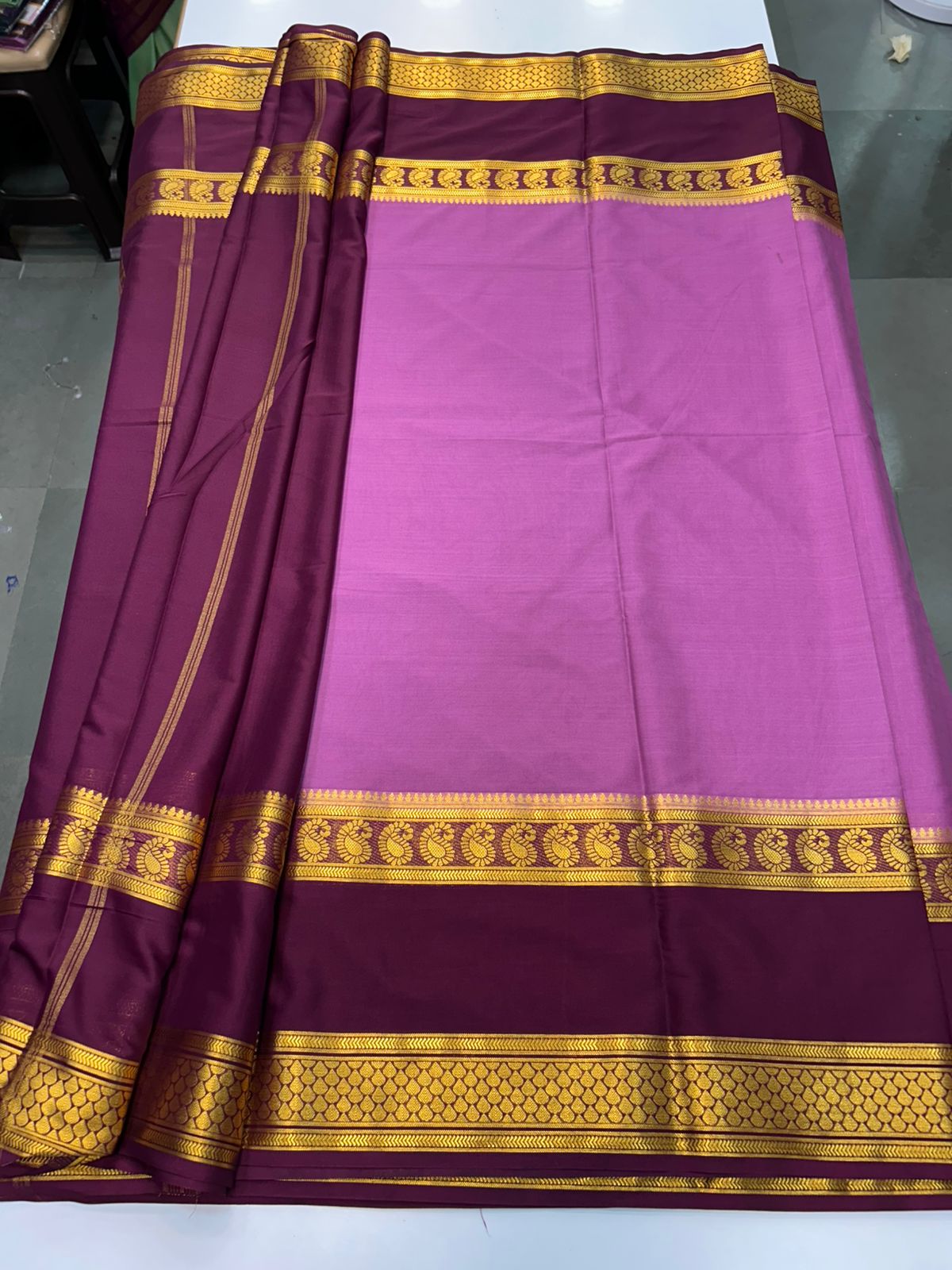 Crepe Mango Big Bentex Saree (2510B)