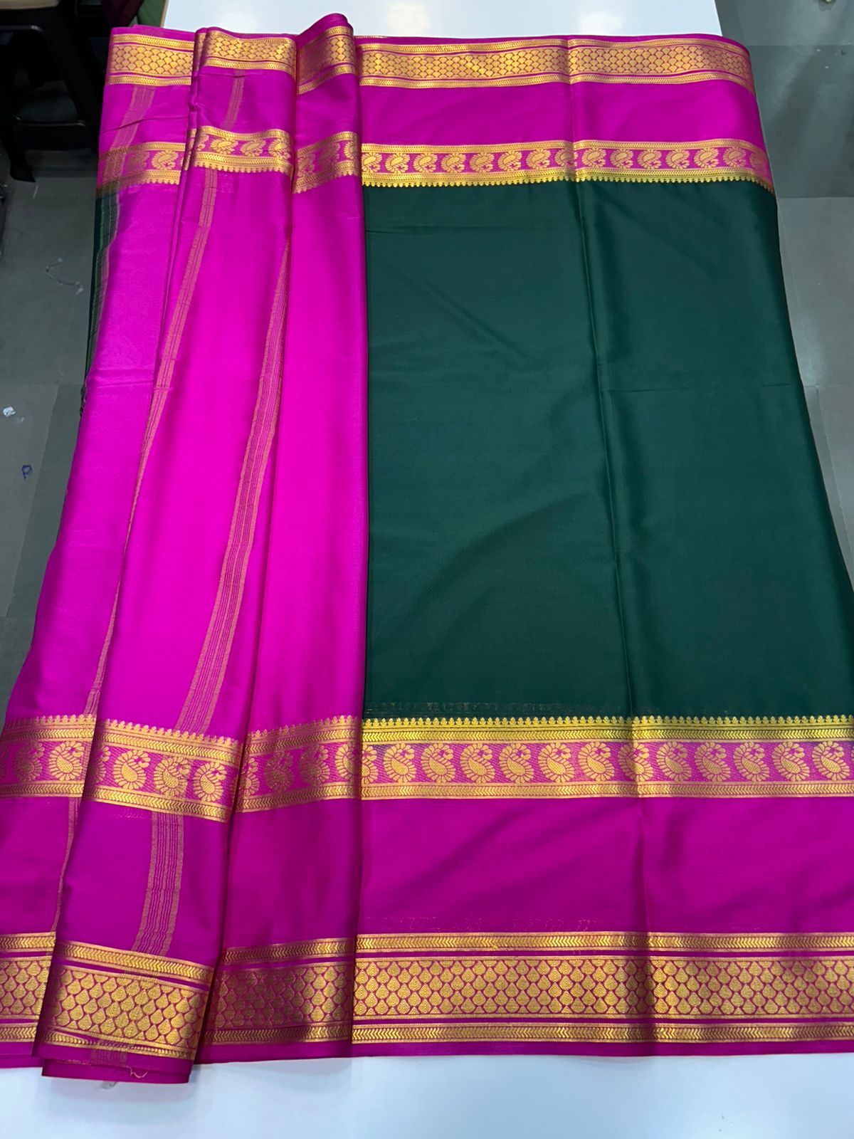 Crepe Mango Big Bentex Saree (2510B)