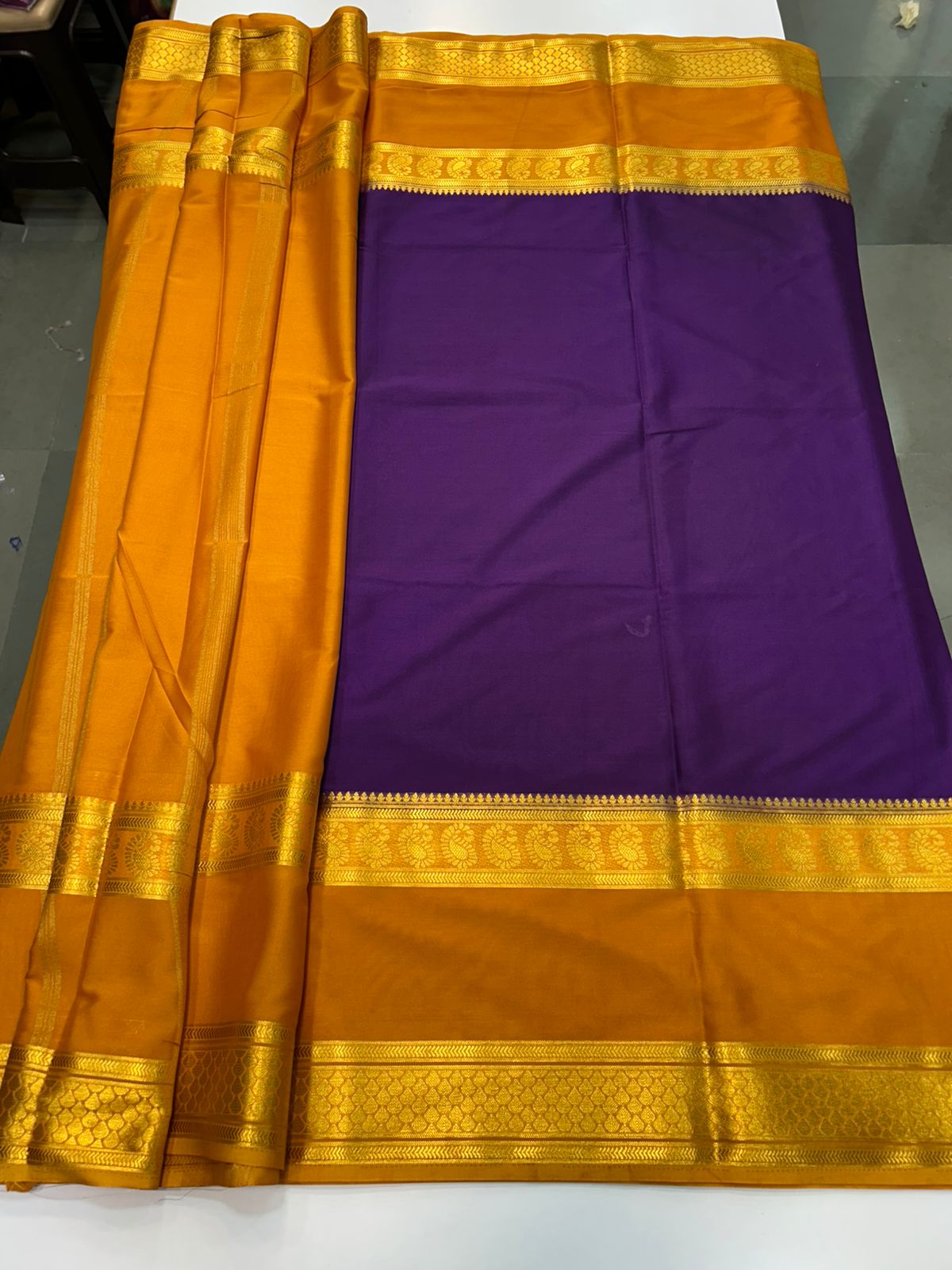 Crepe Mango Big Bentex Saree (2510B)