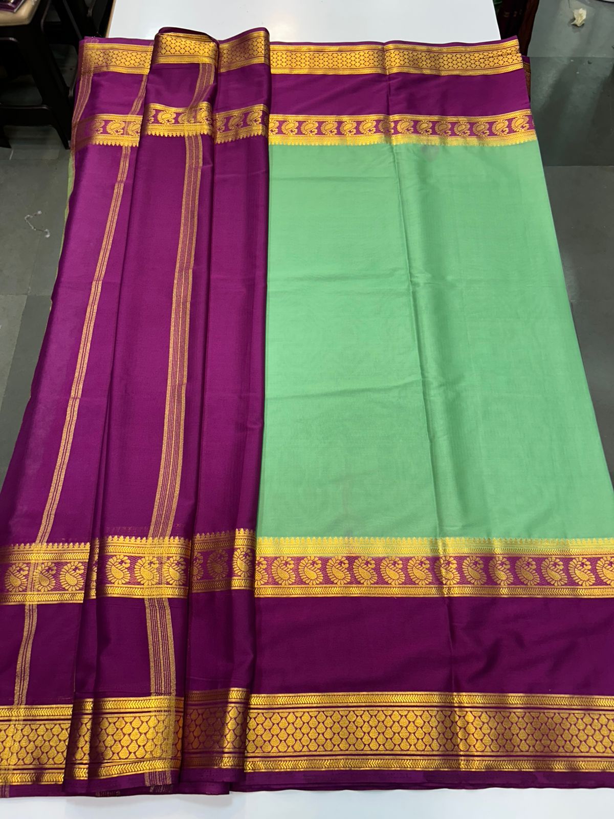 Crepe Mango Big Bentex Saree (2510B)
