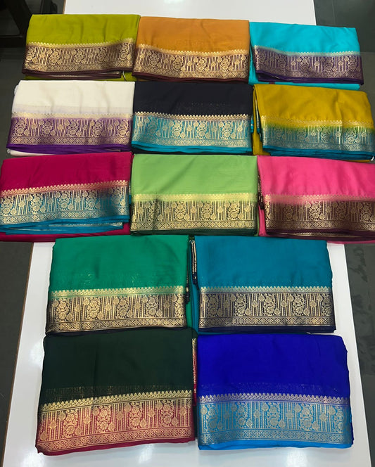 Mysore Crepe Saree Rich Pallu (2514)