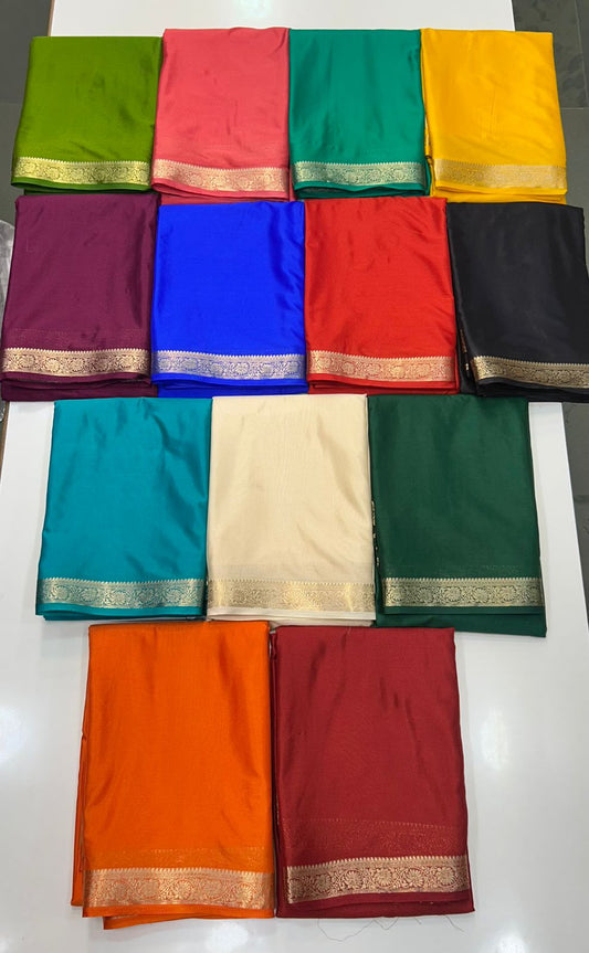 Mysore Crepe Self Ivory Jari (2543)