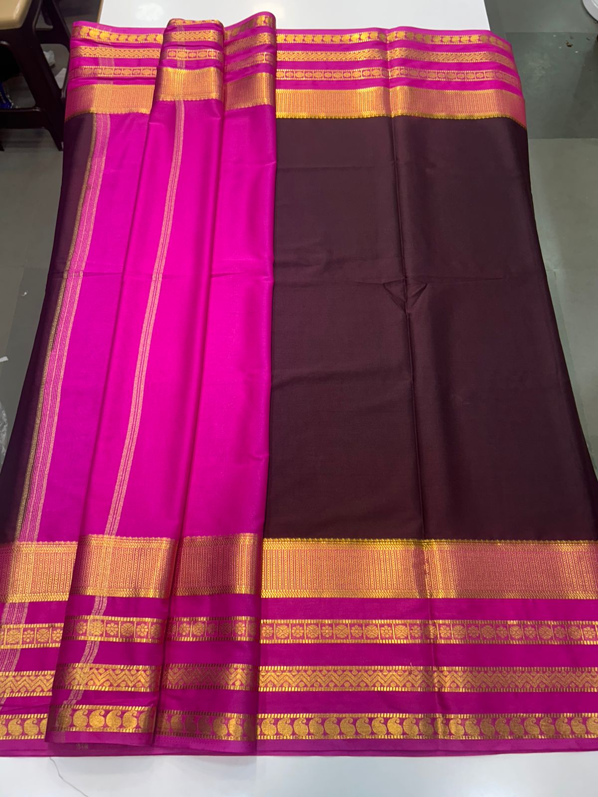 Mysore Crepe Big Bentex Saree (2534A)