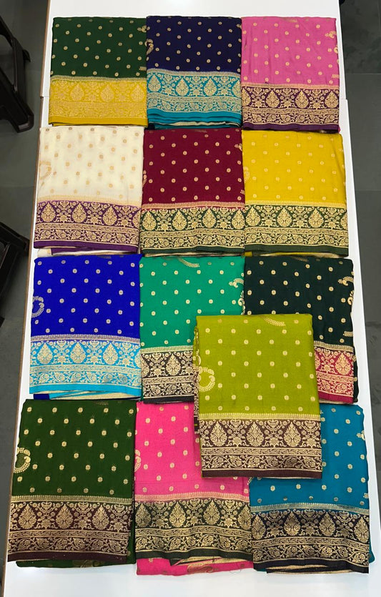 Georgette Butta RichPallu Saree (2523)
