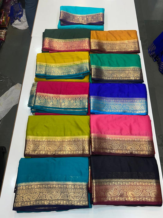 Mysore Crepe Saree Rich Pallu (2514B)