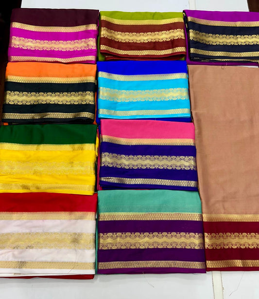 Mysore Crepe Bentex Border Saree (2559)
