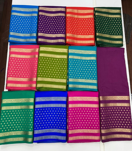 Mysore Crepe Self Saree (2568)