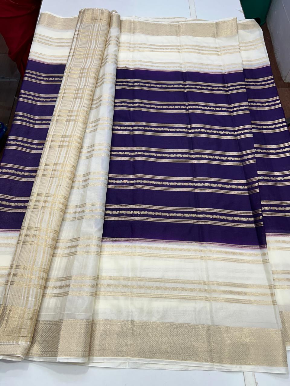 Mysore Crepe Big Border Saree (2598)