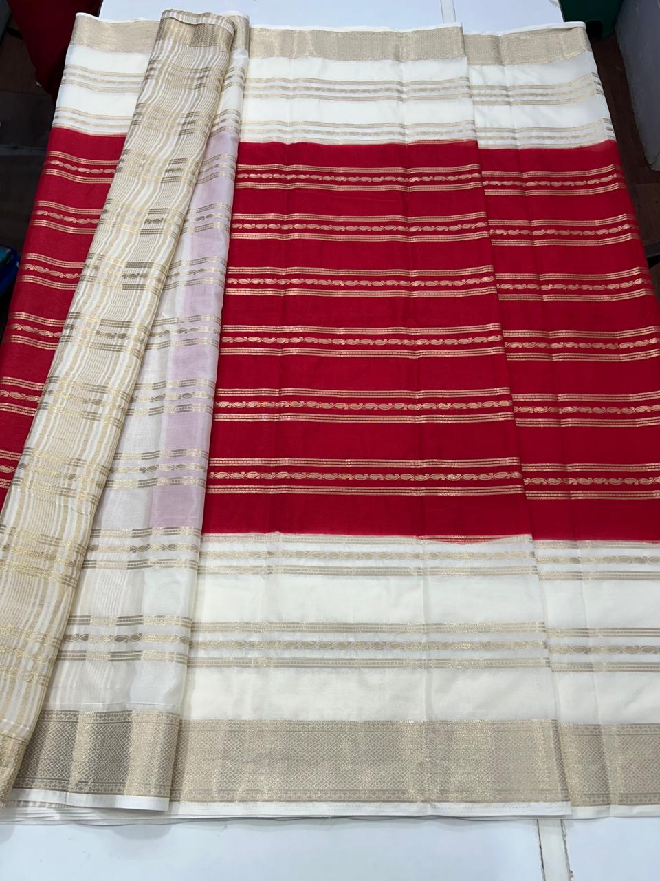 Mysore Crepe Big Border Saree (2598)