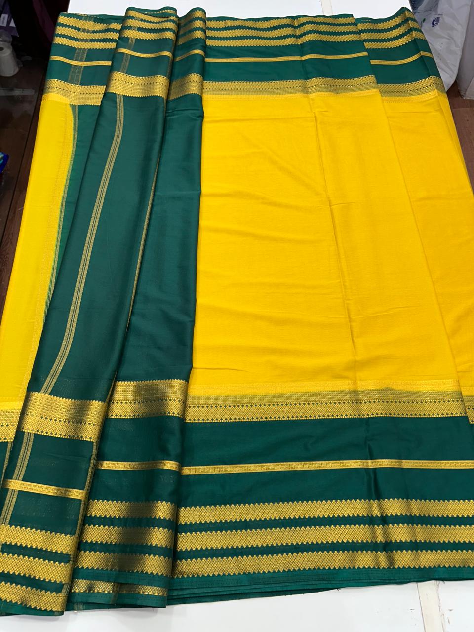 Mysore Crepe Big Border Saree (2635)