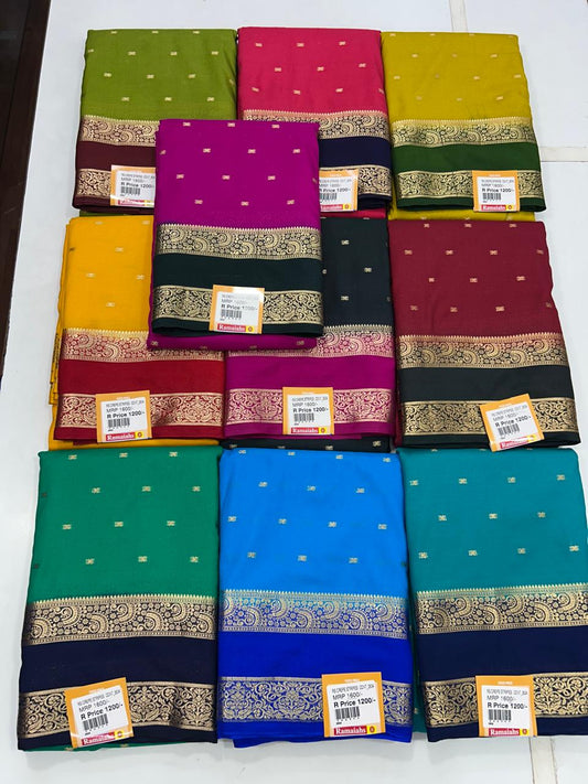 Mysore Crepe 2D Butta Saree (2634)